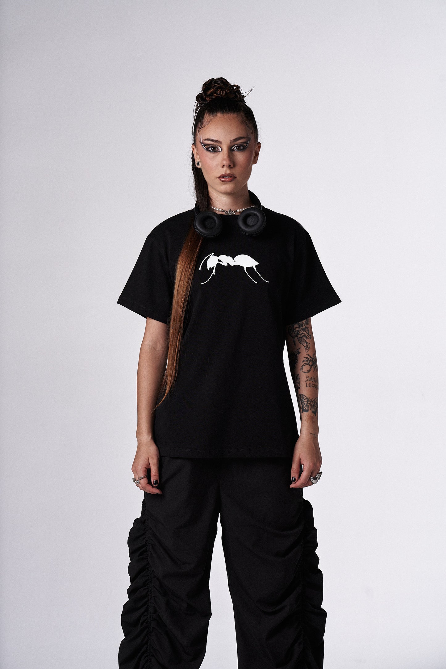 White Logo Fitted T-shirt