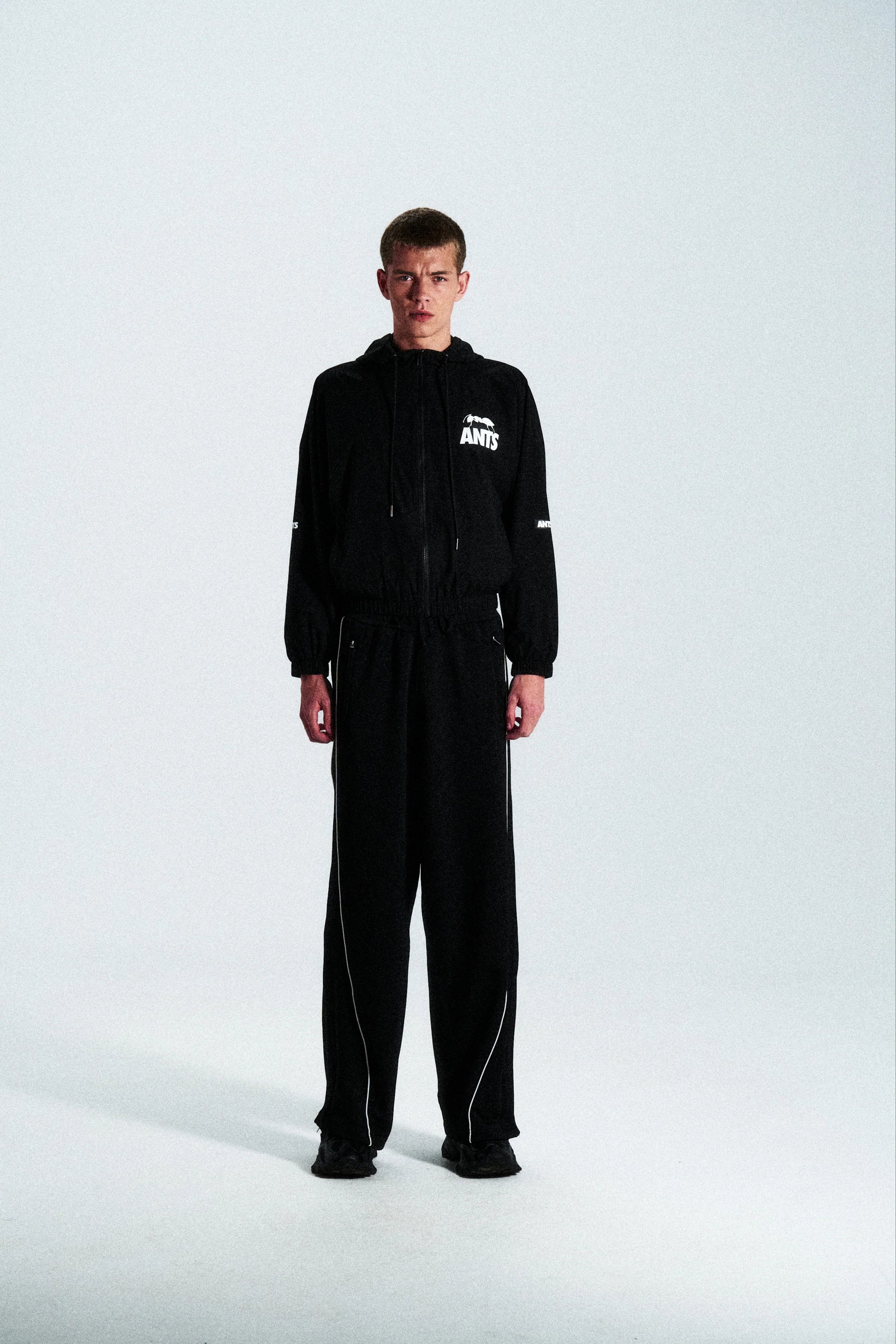 ANTS Ibiza | Spliced Hoodie | 100% Cotton | Black | Official Store