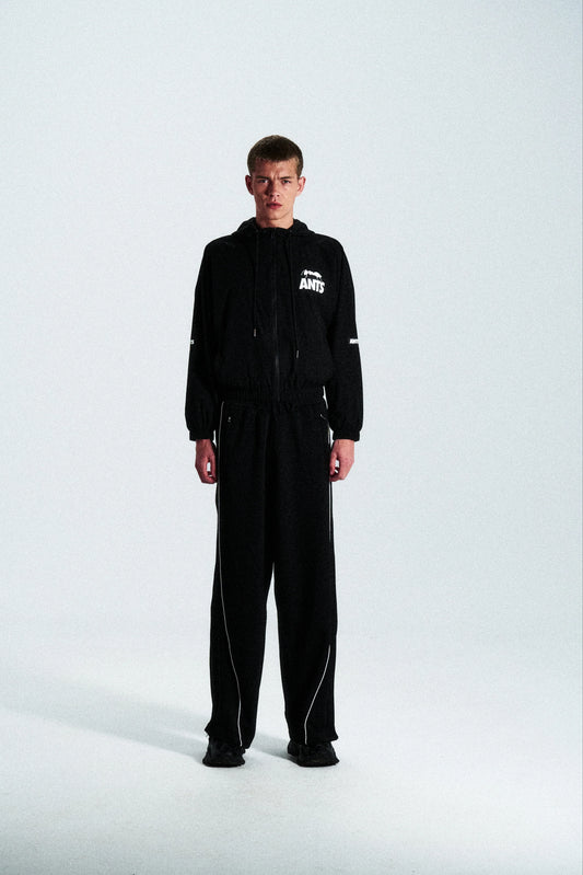 ANTS Ibiza | Spliced Hoodie | 100% Cotton | Black | Official Store