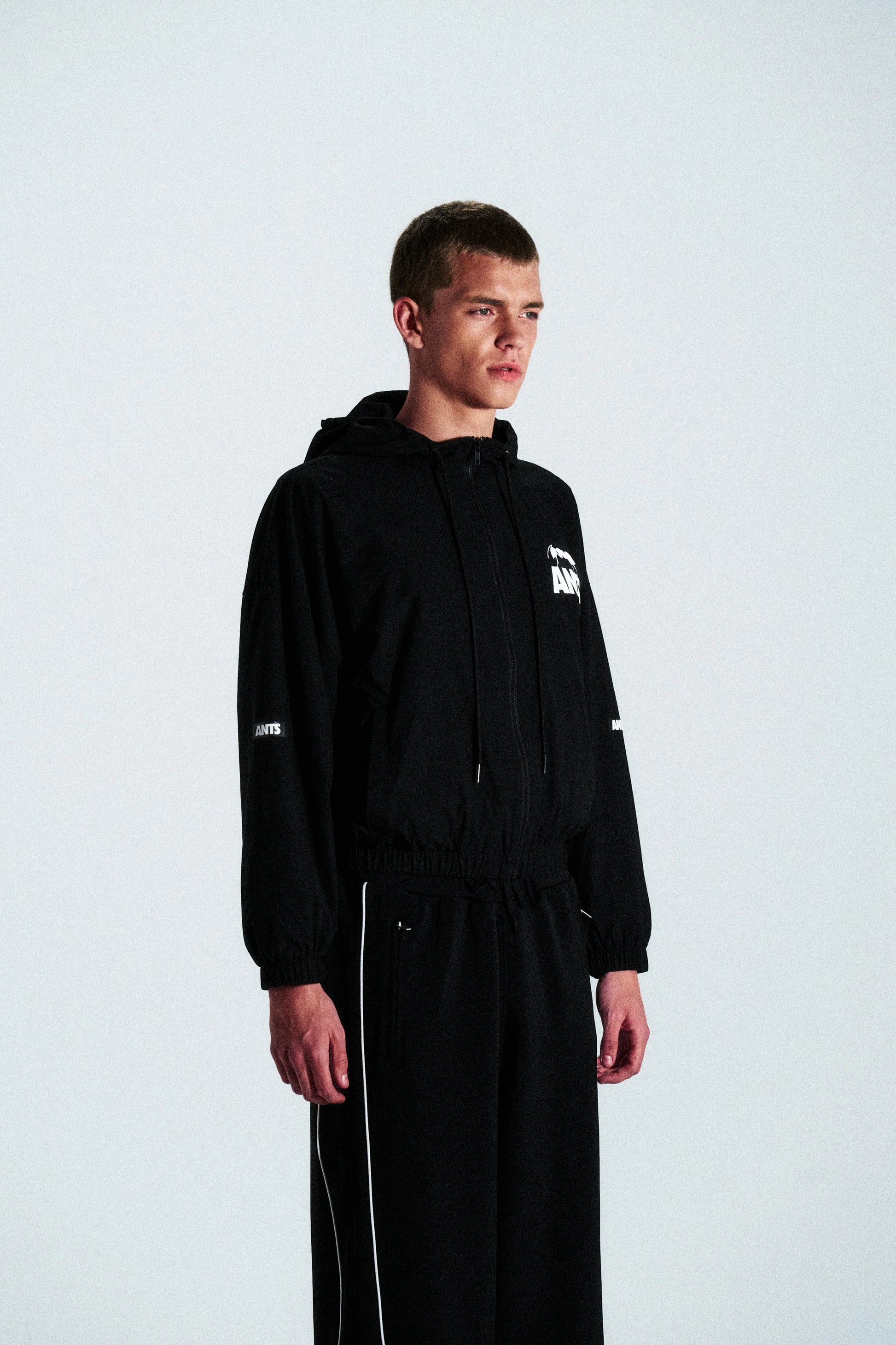 ANTS Ibiza | Spliced Hoodie | 100% Cotton | Black | Official Store