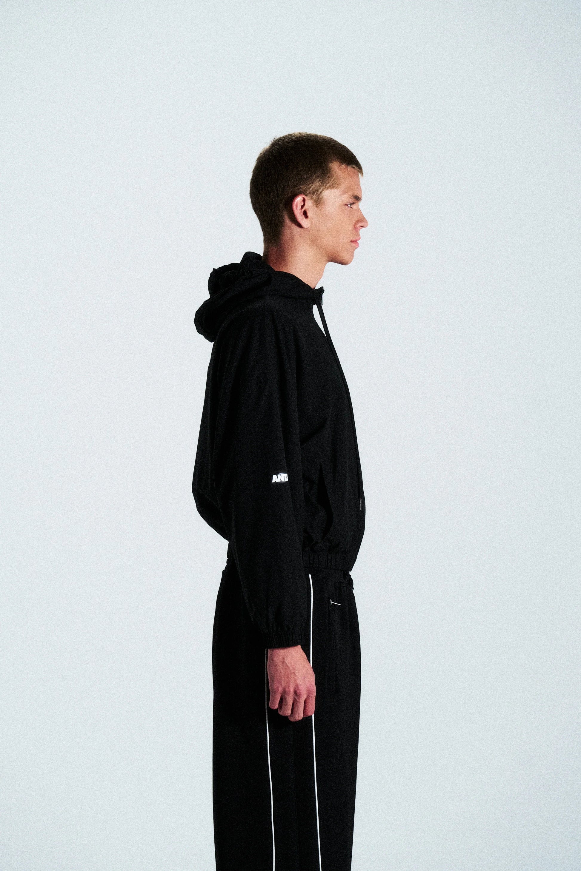 ANTS Ibiza | Spliced Hoodie | 100% Cotton | Black | Official Store