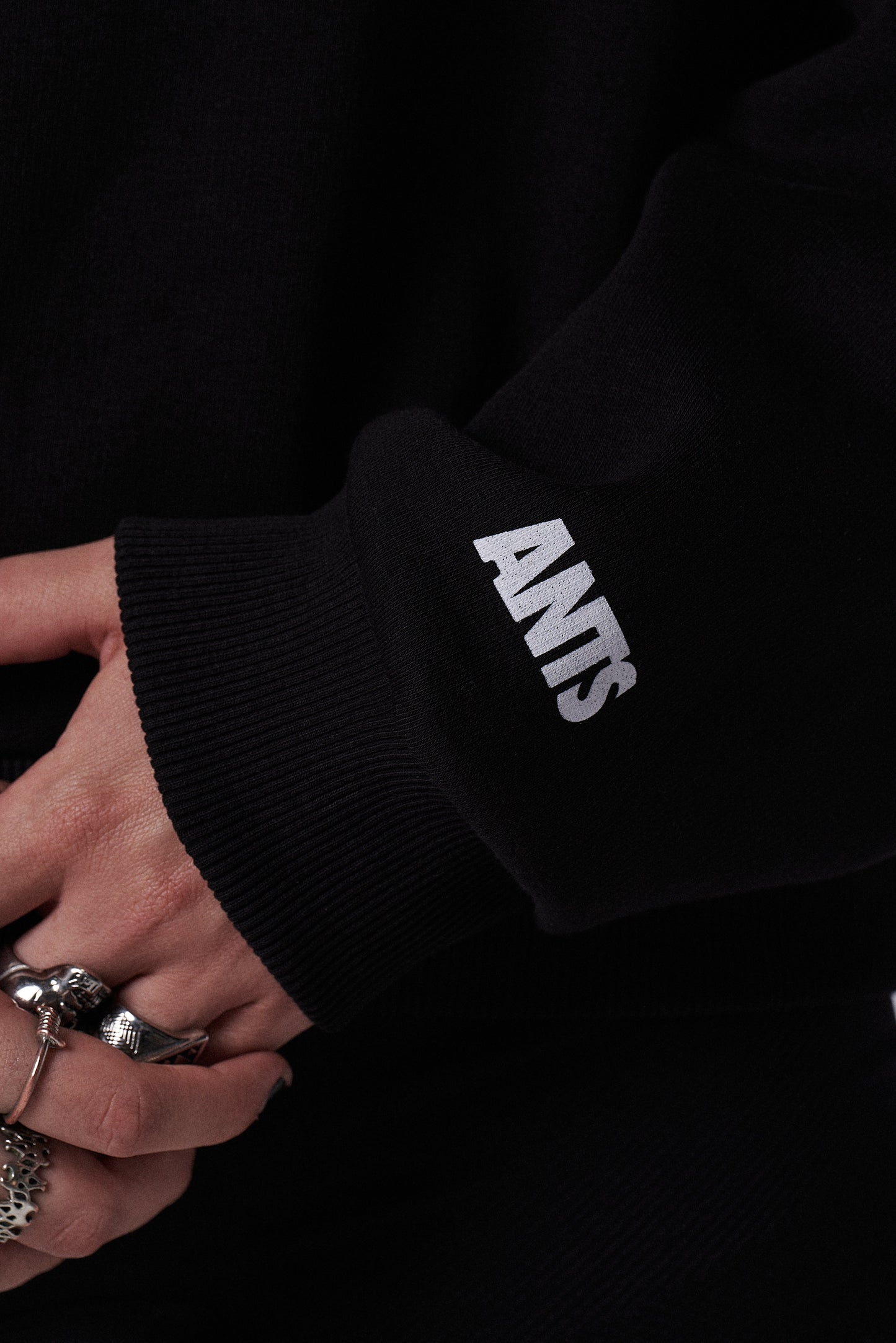 Cropped Hoodie White Logo